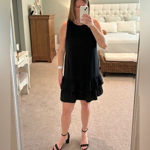 Black ruffle dress